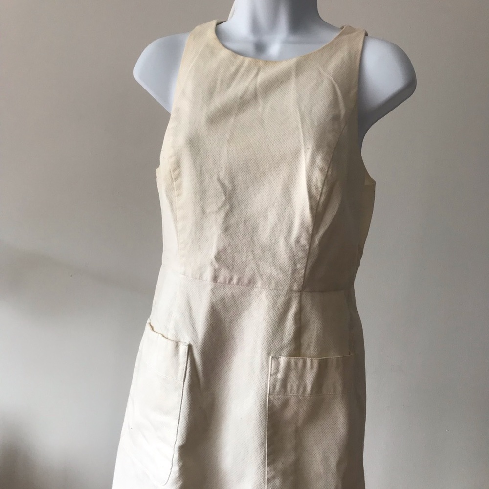 White odd shoulder white dress. Size S